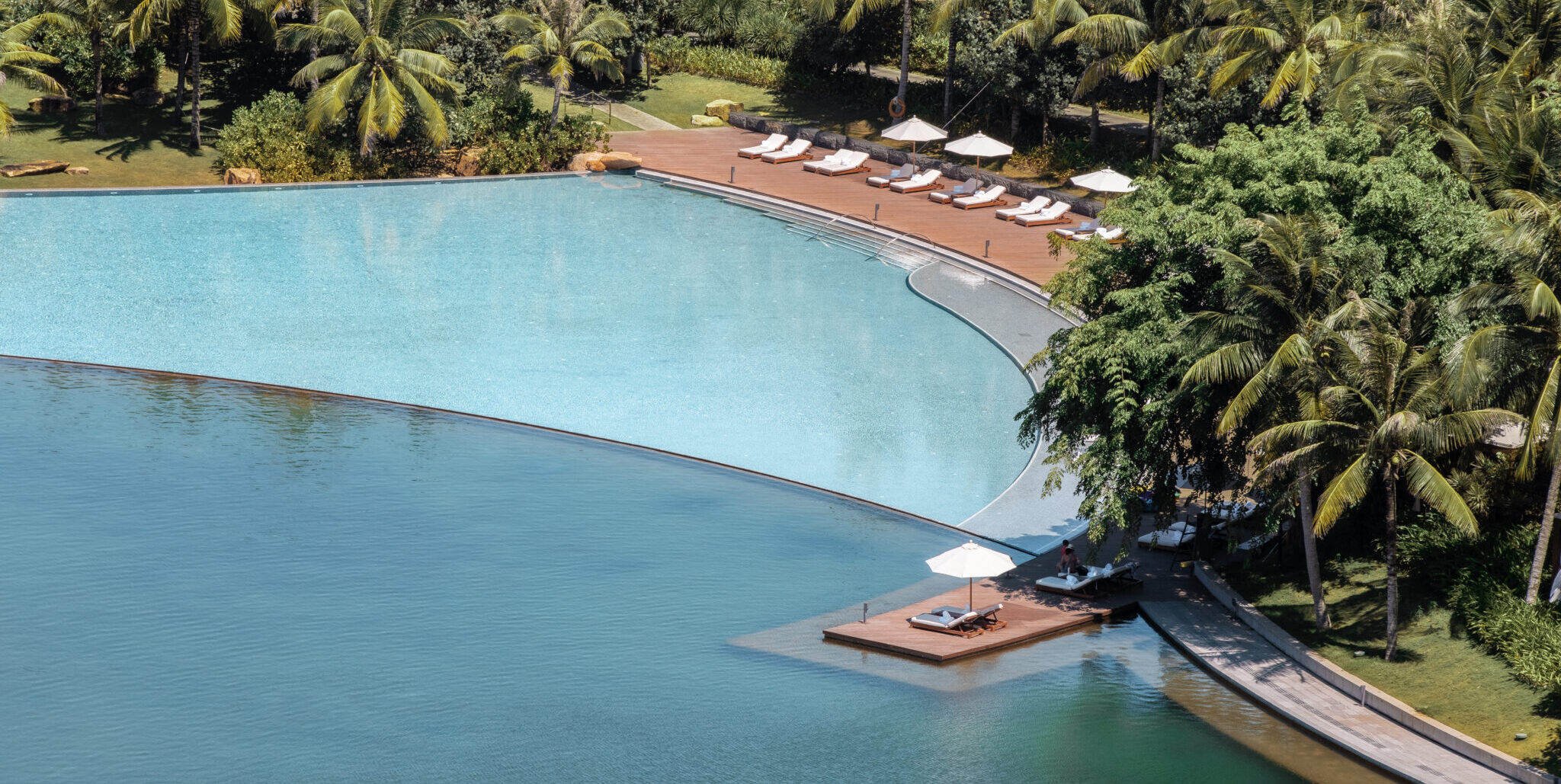 Aerial photo of the Sanya Ocean Pool