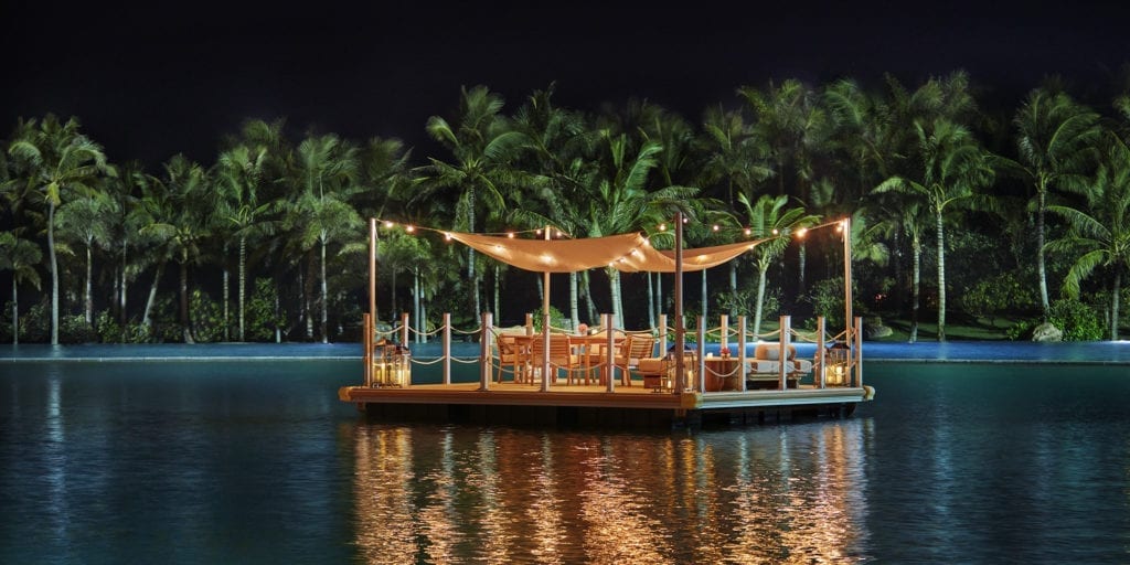private table at the floating deck | the sanya edition