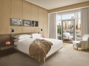 テラススイートのベッドルーム