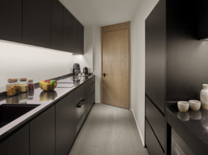 Full kitchen of a suite