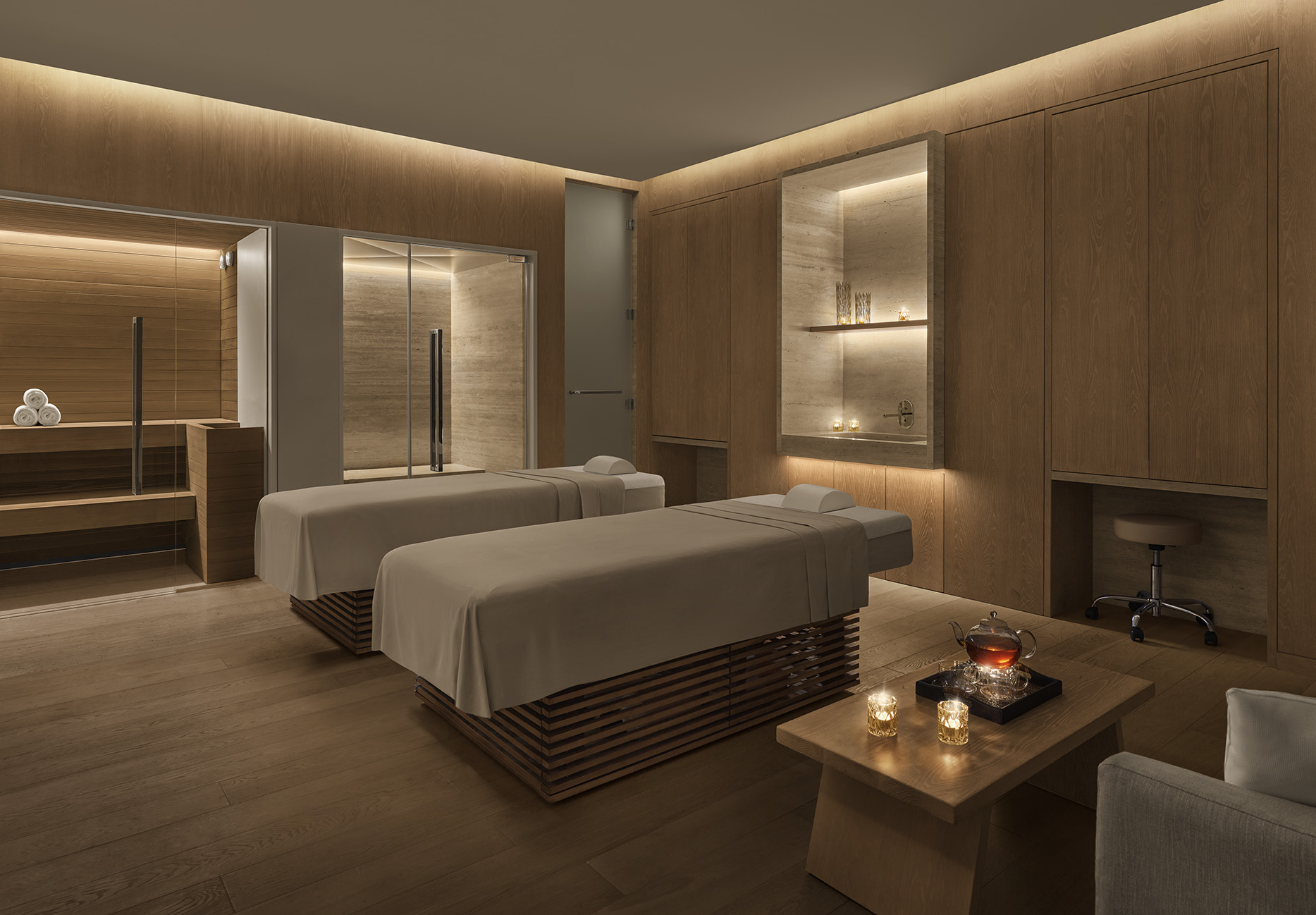 Spa room for couples massage