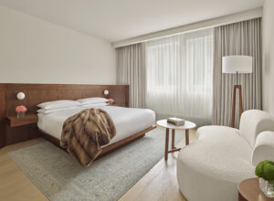 Details of the bedroom in the Superior Room