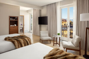 Interior details of Deluxe 2 Double Beds Room